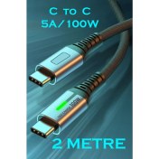 Resim Judas C1 Type-C To Type-C 5A/100W Şarj ve Data Kablosu -2mt 