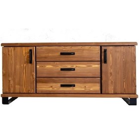 Resim Deryawood Tamamen Masif Doğal Ahşap Konsol 