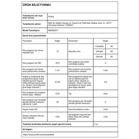Resim Profilo BMS622V1 6 Programlı Bulaşık Makinesi 