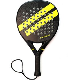 Resim Karbon Fiber Padel Raketi Sarı 