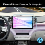 Resim 2 Adet 9H Sertlik Temperli Cam Ekran Koruyucular 9 & 25.4 cm Çift Dinli Araç Stereo ve GPS Navigasyon için - Parlak Dokunmatik Ekran Koruyucu Filmler, Evrensel Uyumlu Oto İç Aksesuarlar 