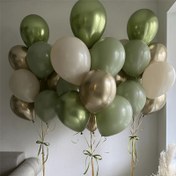 Resim 14 Parça Vintage Yeşil, Altın ve Beyaz Balon Seti - Doğum Günleri, Düğünler, Sevgililer Günü, Şükran Günü, Yılbaşı, Noel Dekorasyonları & Partiler İçin Mükemmel, Kış, Yeni Yıl, Cadılar Bayramı Süslemeleri, Temalı Balonlar, Yeniden Kullanılabilir Balon Garland, Cadılar Bayramı Folyo Balonlar, Vaftiz Balonları, Parti Süslemeleri, Tatil Dekoru, Zarif Balonlar, Şık Parti Dekoru, Uzun Ömürlü Dekor, Etkinlik Planlayıcıları ve Parti Ev Sahipleri İçin 