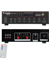 Resim Mixer Anfi Trafolu 80W Bt/Usb/Sd Bass Treble Westa Wm-750U 
