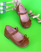 Resim Surpie Shoes Ince Fiyonk Detaylı Kız Çocuk Babet, Kırmızı, Beyaz, Siyah Babet 