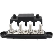 Resim Siyah M8 Stud Rv Gemi Kapaklı Yüksek Akım Güç Dağıtım Terminal Bloğu 