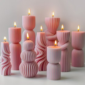 Resim Sütun Mumları için Silikon Kalıp - Dokulu Halat Düğüm Tasarımı, Kokusuz, Esnek, Yüksek Sıcaklık Dayanımı, Kolay Çıkarma ve Temizleme - DIY Mum Yapım Kiti, Aromaterapi Mum Tutucuları için Mükemmel 