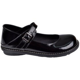 Resim Pullman Hakiki Deri Kadın Babet Plm-34219 Siyah Rugan Siyah Rugan 