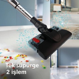 Resim Grundig Vcc 2170 Toz Torbasız Süpürge İle Uyumlu Islak & Kuru Aquamop Başlık 