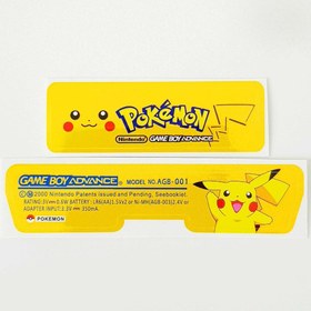 Resim Nintendo GameBoy Advance Arka Yapıştırma Pokemon MODEL 06 GBA Back Tag Sticker 