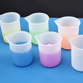 Resim 5 Adet Silikon Ölçü Bardak Seti, 100ml Kapasite, Çok Fonksiyonlu Mutfak Aletleri, Fırın, Pişirme, El Sanatları, Yumuşak, Esnek, Kolay Okunur Tasarım, Ev & Mutfak Temel Gereksinimleri 