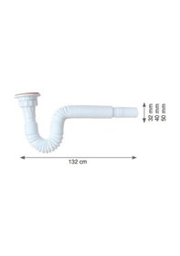 Resim Rekorlu Extra Uzun Koruklu Lavabo Sifonu 