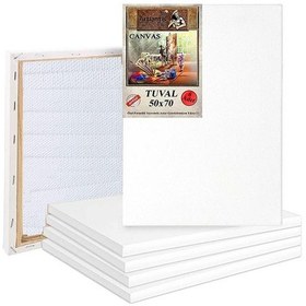 Resim Tuval Arkadan Zımbalı Astarlı 6 Adet Resim Tuvali 50 x 70 CM 