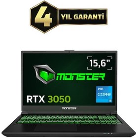 Resim Monster Abra A5 V21.5.1 i5-12450H 16 GB 1 TB SSD RTX3050 15.6" W11H Dizüstü Bilgisayar 