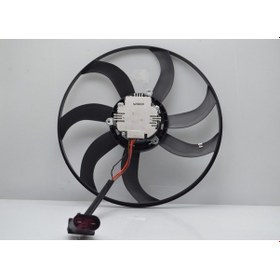 Resim Fan Motoru Davlumbazsız (410 Mm-4 Fıs-7 Kanat) Vw Golf5 6 Jetta P 