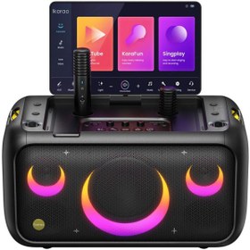 Resim Ikarao Partybox Break X1 800W Karaoke Bluetooth Hoparlör Seti Siyah 