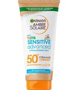 Resim Garnier Kids Sensitive Advanced Koruyucu Güneş Sütü SPF50+ 175 ML 