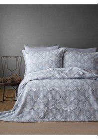Resim Bedline Tek Yatak Örtüsü Tek Kişilik Areca Gri 170x240 Cm 