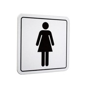 Resim İzmir Fırça 10x10 cm Sembol Bayan WC PVC Tabela (İZ-552043) 