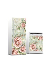 Resim Buzdolabı Ve Bulaşık Makinası Beyaz Eşya Sticker Kaplama 3d Gül 