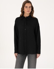 Resim Pierre Cardin Kadın Siyah Gömlek Desenli 50301078-vr046 Siyah 