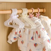 Resim 5 Adet Şık Pastel Pembe Askı - Mini Kıyafet ve Evcil Hayvan Askısı, Sağlam Metal Yapı, Tasarruflu Düzenleyici (5'li Set), Butik Aksesuarları için Dayanıklı Tasarım, Butik Sahipleri İçin Dekoratif Askılar 