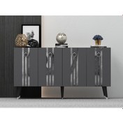 Resim 150 CM IŞIL KONSOL ANTRASİT-GÜMÜŞ 