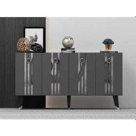 Resim 150 CM IŞIL KONSOL ANTRASİT-GÜMÜŞ 