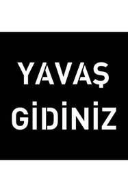 Resim İleri Trafik Boyama Şablonu Yavaş Gidiniz Alüminyum 100x100cm 