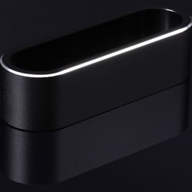 Resim Şık Alüminyum Alaşımlı Kartvizitlik - Şık Siyah & Şarap Kırmızısı, Ofis Kullanımı İçin Dayanıklı Metal Masaüstü Düzenleyici 