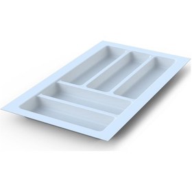 Resim Mutfak Çekmece Içi Beyaz Modüler Kaşıklık 29cm X 48cm Yanlar Ve Boydan 4cm Kesilebilir Beyaz 