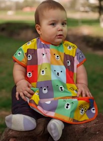 Resim ANP MODA TASARIM Colour Bear's Sıvı Geçirmez Kolsuz Mama Önlüğü | Aktivite Önlüğü 6-24 Ay 