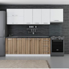 Resim Minar 260 Cm Mutfak Dolabı Beyaz Dore 260-d4 