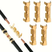 Resim D-FLIFE 500 Adet U Şekilli Bakır Halka Tel Bağlantı Terminali Krimp Seti - Makine Elektrik Otomotiv için Premium Yalıtımsız Kablo Tel Bağlantı Elemanları, Düz Montaj, Şarj Edilmemiş, Pil Olmadan, Elektrik Tel Bağlantı Elemanları 