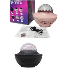Resim Dönen Işıklı Disko Topu Projektör Müzik Çalarlı Disco Speaker Renkli 