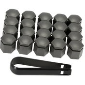 Resim Xiyyadms Vauxhall Opel İçin 19mm Gri Abs Tekerlek Kapak Seti 20 Adet + Alet - İç Çap 19mm, Yükseklik 24mm 