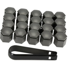 Resim Xiyyadms Vauxhall Opel İçin 19mm Gri Abs Tekerlek Kapak Seti 20 Adet + Alet - İç Çap 19mm, Yükseklik 24mm 