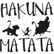 Resim Genel Markalar Hakuna Matata Sticker 20 X 20 Cm 