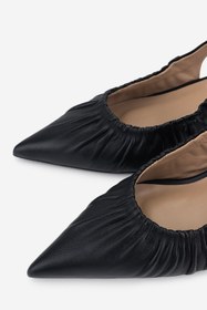 Resim Valmenti Kadın Hakiki Deri Siyah Slingback Ayakkabı VLM6865 - 41 