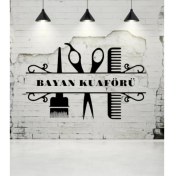 Resim Kuaförü Seti Firca Makas Tarak Güzellik Salonu Işyeri Cam Yapışkanı Sticker 