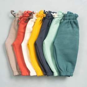 Resim Zuppers Unisex Bebek Kalın Pamuklu Jogger Pantolon - Mercan 