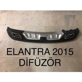 Resim Hyundai Elantra Difüzör 2014-2015 Arka Tampon Plastik 