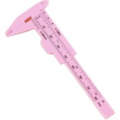 Resim İthalSepeti 1 Adet 80mm Mini Kalıcı Makyaj Microblading Ayarlı Kaş Ölçüm Cetveli ( KUMPAS ) Pembe 