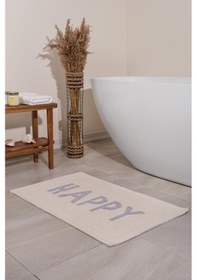 Resim Happy Doğal Pamuklu Banyo Paspası 50x80 Gri Gri 