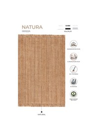 Resim Natura El Dokuma Jüt Bohem Tarz Otantik Salon Oturma Odası Koridor Yatak Odası Natural Halı 00022a Naturel 
