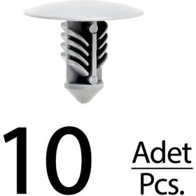 Resim Renault Megane, Nissan İçin Kaput Keçe Klipsi- Gri- 10 Adet 1 Adet / Siyah 