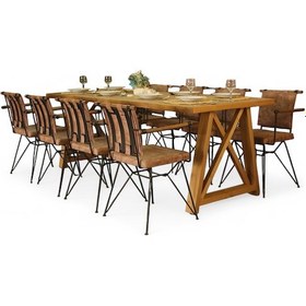 Resim Neiwel Pina Doğal Ahşap Yemek Masası-70-140 Açık Ceviz 