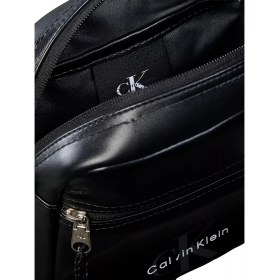 Resim Calvin Klein Erkek Deri Ayarlanabilir Askı Ck Metal Detay Fermuar Kapama Siyah Omuz Çantası LV04D3418G-UB1 