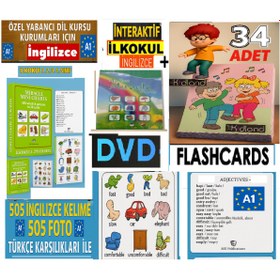 Resim The Kidland Yayınları ilkokul Resimli ingilizce Kelime Kartları Flashcards + Interaktif ing DVD Rom + 505 isim 505 Resim 