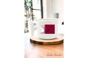 Resim Tanem Milli Bayrak Detaylı T Kulp Kahve Kupası, Milli Renkler, Vatansever, Ulusal Kimlik, Milliyetçi Kupa 