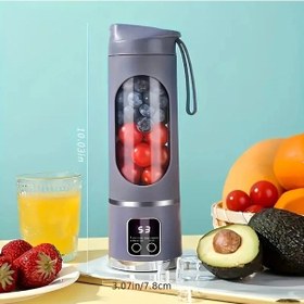 Resim Globalbloom Usb Şarjlı Taşınabilir Mor Blender: Smoothie, Milkshake, Seyahat & Ofis İçin 